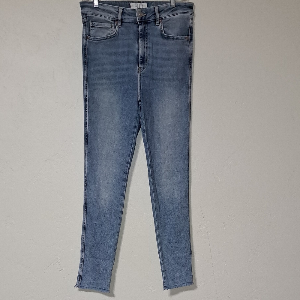 We The Free Blue Skinny Jeans Medium-Wash Stretch
